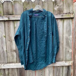 Green Button down shirt sz. 17